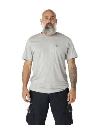 Grå Molecule T-Shirt med Logo – ØKO-TEX Tilbud!