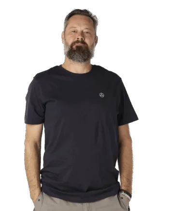 Molekyle T-Shirt med Logo – OEKO-TEX Certificeret Navy