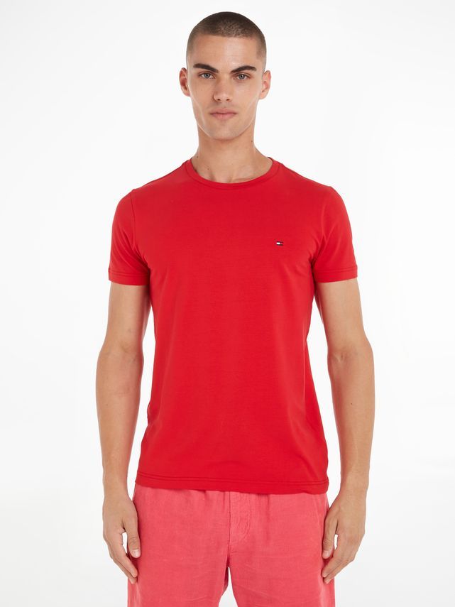 Brun Slim Fit T-Shirt fra Tommy Hilfiger – Stilfuld Elegance