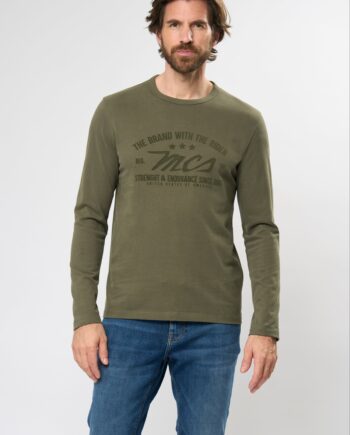 Grøn Langærmet T-Shirt – Perfekt til Lag-på-Lag Stil