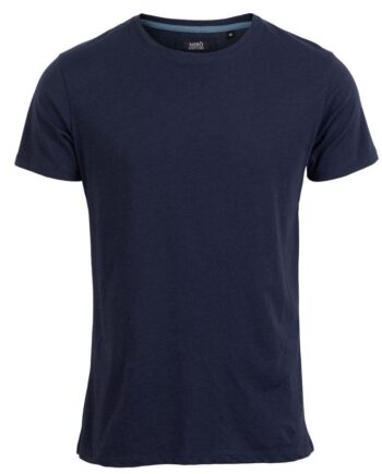 Elegant navy V-hals T-shirt til mænd – Tidløs stil!