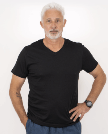 Klassisk Sort Slim Fit T-Shirt til Mænd – Uundgåelig Stil