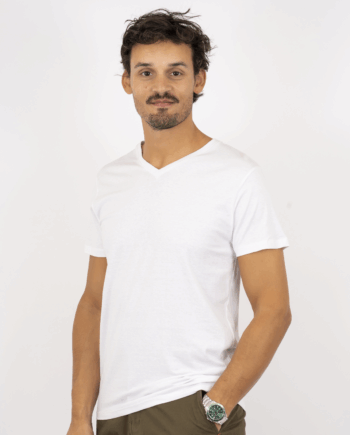 Klassisk Hvid Kiko Herre T-Shirt – Slim Fit Tilbud!