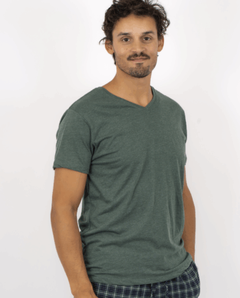 Klassisk Grøn Nero Kiko Herre T-Shirt – Slim Fit Tilbud!