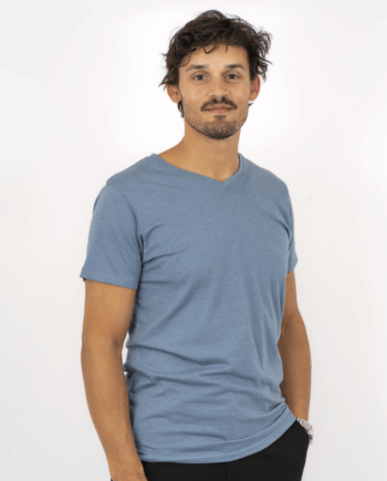 Elegant Kiko Herre T-shirt i Provincial Blue – Uundgåelig!