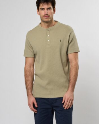 Moderne Mørkeblå Henley T-Shirt – Stilfuld og Komfortabel