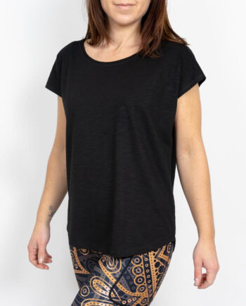 Sort Marley Relaxed Black Shirt - Utg T-Shirt  - 6735392887383
