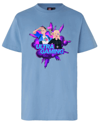 Ultra Gaming Tee Lyseblå - Ultra Gaming T-Shirt