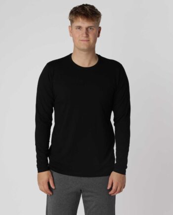 Sort Shape Langærmet Shirt - Hiddentrend T-Shirt  - 0000200020106