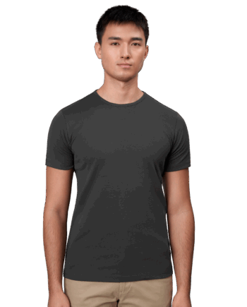 Koksgrå Interlock Herre Shirt - Id T-Shirt  - 5709245084817