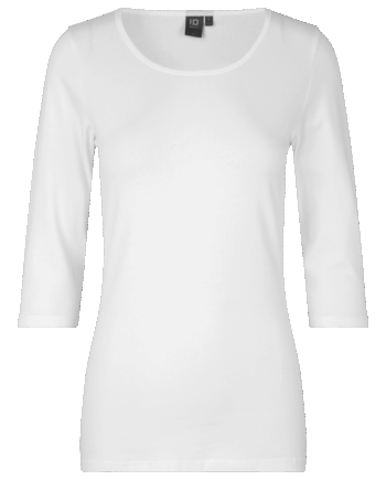 Hvid Stretch Dame Trøje Stretch - Id T-Shirt  - 5708302040223
