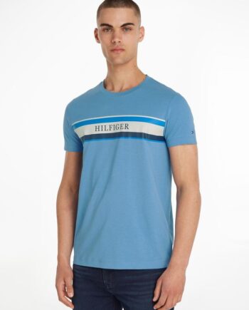 M Chest Hilfiger Stripe Tee - Tommy Hilfiger T-Shirt  - 8720642571202