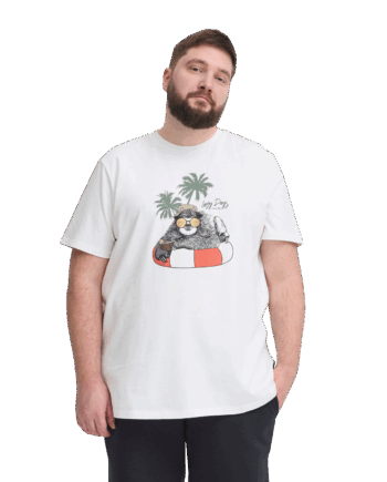 Hvid Blend Herre Shirt White Sloth - Blend T-Shirt  - 5715749357579