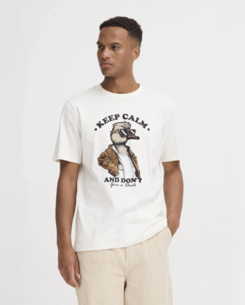 Hvid Blend Vik Herre Shirt White Duck - Blend T-Shirt  - 5715749987721