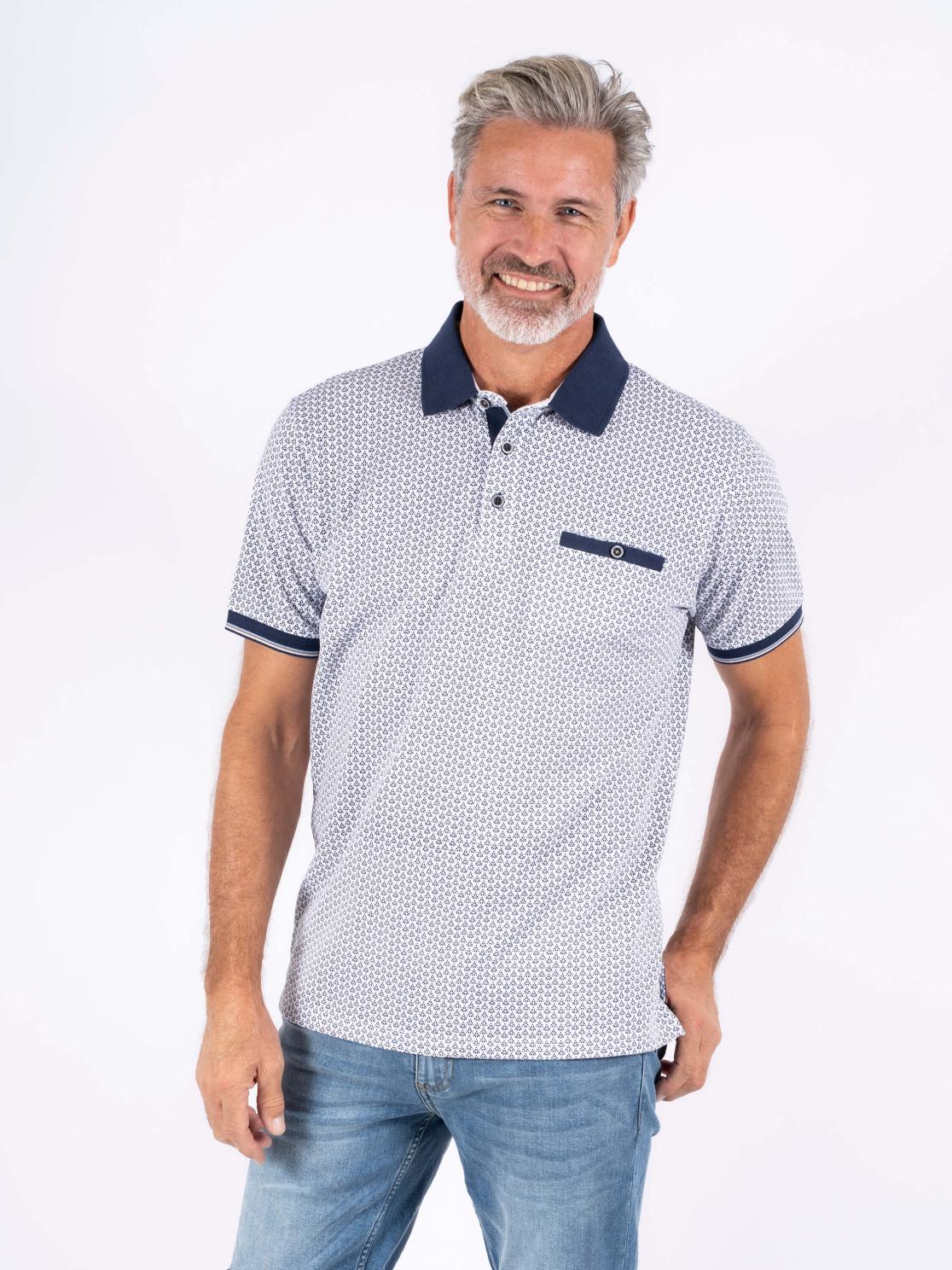 Hvid Vito Fletcher Herre Polo Optical White - Vito T-Shirt - 5715394145026