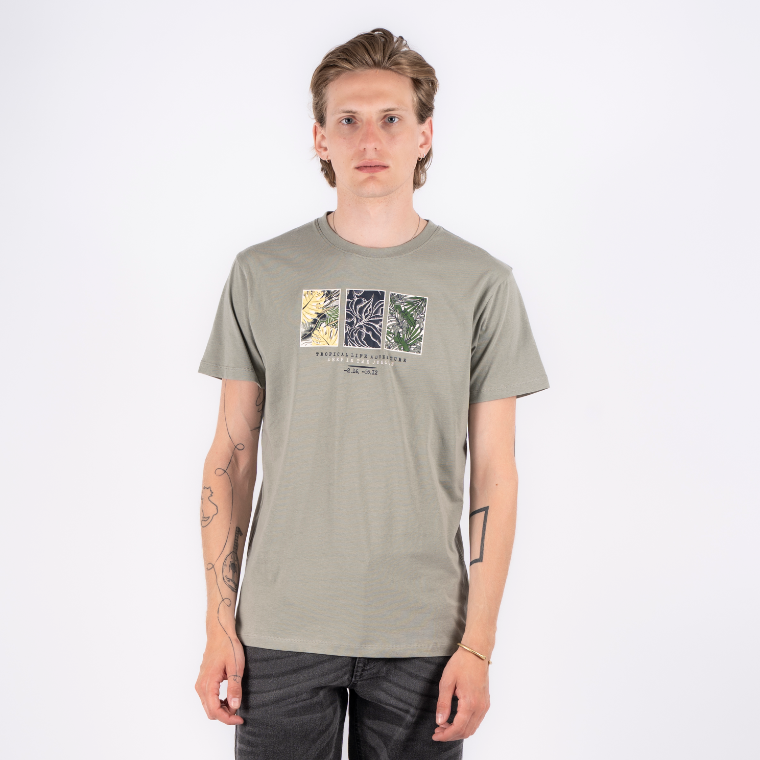Grøn Marcus Jeb Herre Shirt Green Shadow - Marcus T-Shirt - 5715394502966
