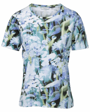 Grøn Dame Shirt Blue Green - M.x.o T-Shirt  - 9010741987356