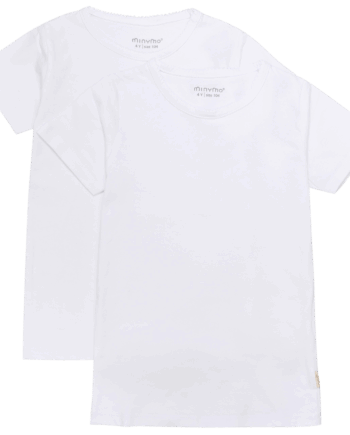 Hvid Minymo Børne Shirt White 116 - Minymo T-Shirt  - 5712672692333