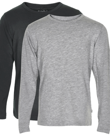 Sort Minymo Børne Langærmet Tee Shirt Anthracite Black - Minymo T-Shirt  - 5712672286969