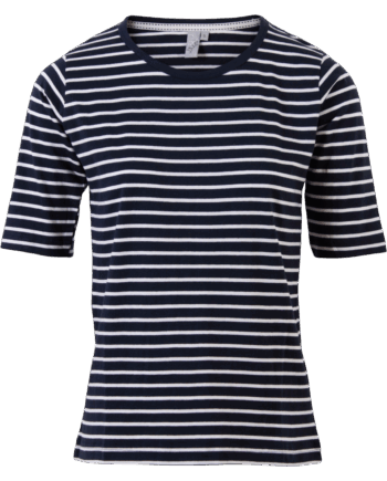 Hvid Dame Shirt Navy White - M.x.o T-Shirt  - 9010444585736