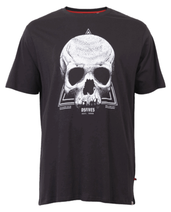 Sort D555 Hucknall Herre Shirt Washed Black - D555 T-Shirt  - 5715066066635