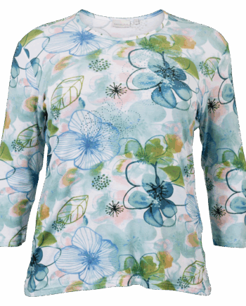 Grøn Gabriella Dame Shirt Green Comb - Gabriella K. T-Shirt  - 5715066058807