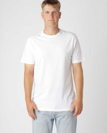 Hvid Classic Fitted Shirt - Hiddentrend T-Shirt  - 0000040020502