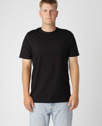 Sort Classic Fitted Shirt - Hiddentrend T-Shirt  - 0000040020402