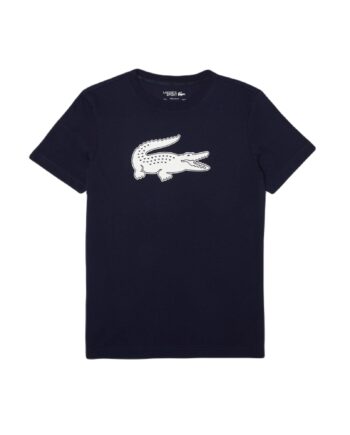 Hvid Lacoste Shirt Navy Blue White - Lacoste T-Shirt  - 3666354895937