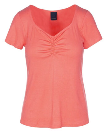 351 - Rød/Coral Luxzuz Shirt Klaudine Coral - Luxzuz T-Shirt  - 5713563937076