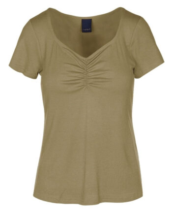 639  -  Oliven Luxzuz Shirt Klaudine Olive Dab - Luxzuz T-Shirt  - 5713563956718