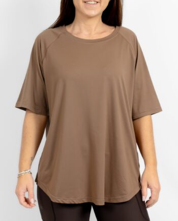 Mira Relaxed Latte Shirt - Huabo T-Shirt  - 5740038331640