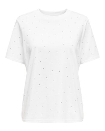 Hvid Only Shirt Monja Studs White Studs - Only T-Shirt  - 5715615214128