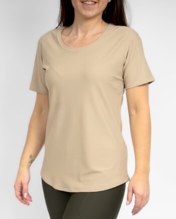 Vigga Fitted Beige Shirt - Huabo T-Shirt  - 5740038328480
