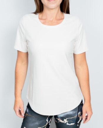 Hvid Vigga Fitted Off White Shirt - Huabo T-Shirt  - 5740038319907