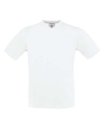 Hvid Amp Exact Tee Shirt Med Hals Til Herre - B&c Exact T-Shirt  - 9766172117960