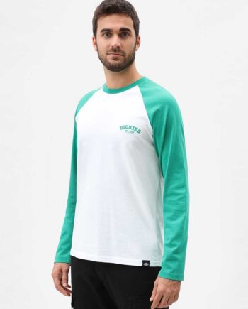 Hvid Dickies Baseball Shirt Emerald - Dickies T-Shirt  - 679894533811