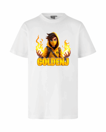 Hvid Goldenj Flamme Tee - Goldenj T-Shirt
