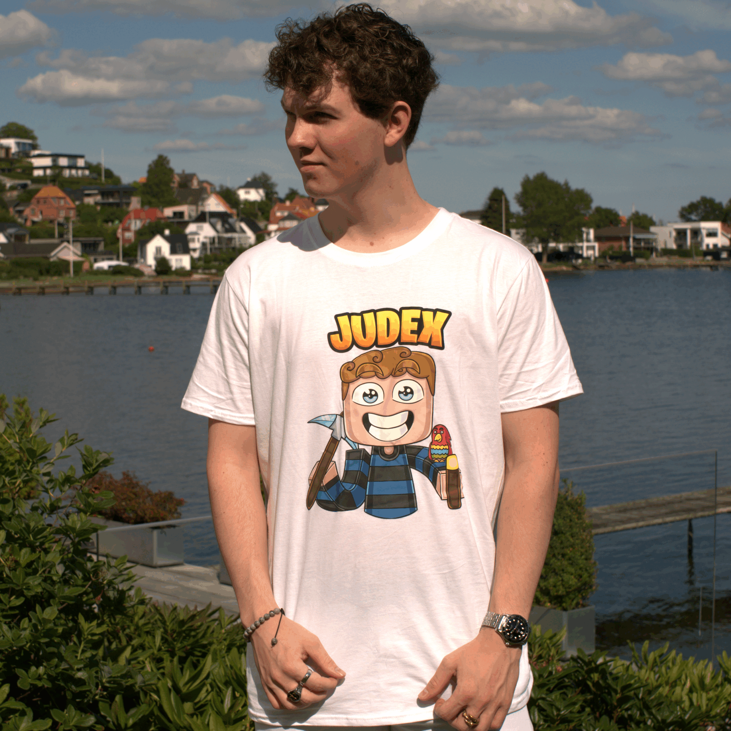 Hvid Judex Miner Tee - Judex T-Shirt