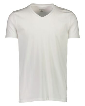 Hvid Lindbergh Shirt Hals Til Herre - Lindbergh T-Shirt