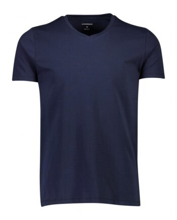 Navy Lindbergh Shirt Hals Til Herre - Lindbergh T-Shirt